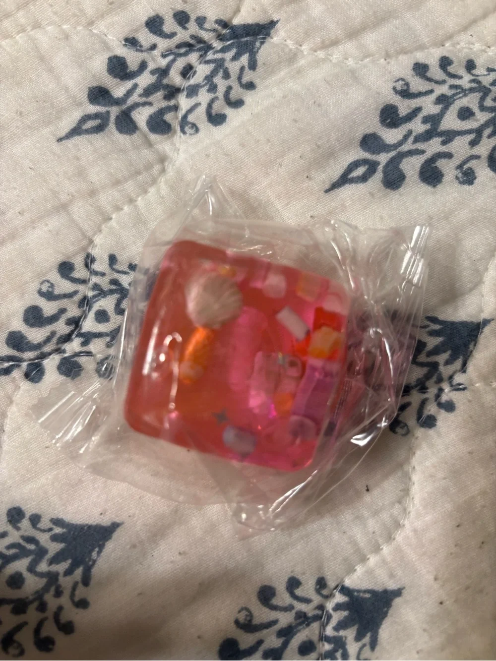 Pink Squishy Sensory Toy for Kids - Decorative Glitter Cube